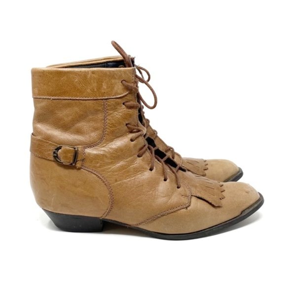 Vintage | Durango | Leather Cowgirl Bootie Size 6.5 Roper - Picture 2 of 10